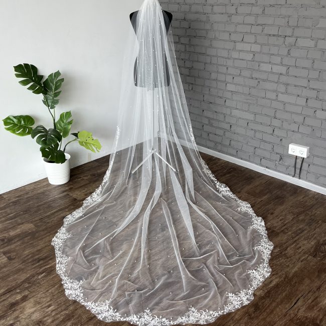 one tier veil