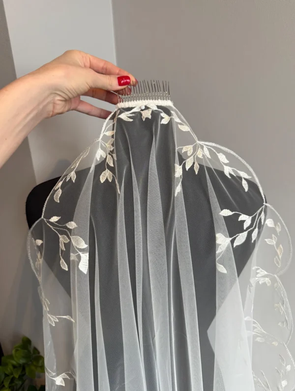 Mantilla veil ivory veil embroidery wedding veil mantilla cathedral lace veil wedding white bridal veil mantilla veil catholic chapel veil