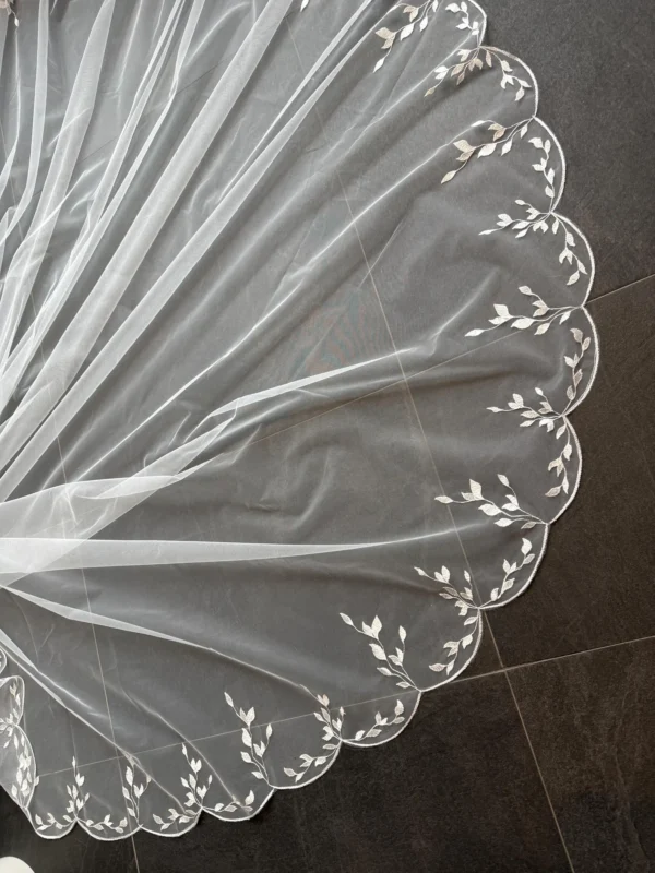 Mantilla veil ivory veil embroidery wedding veil mantilla cathedral lace veil wedding white bridal veil mantilla veil catholic chapel veil