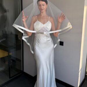 Handmade Wedding Veil with Satin Edge