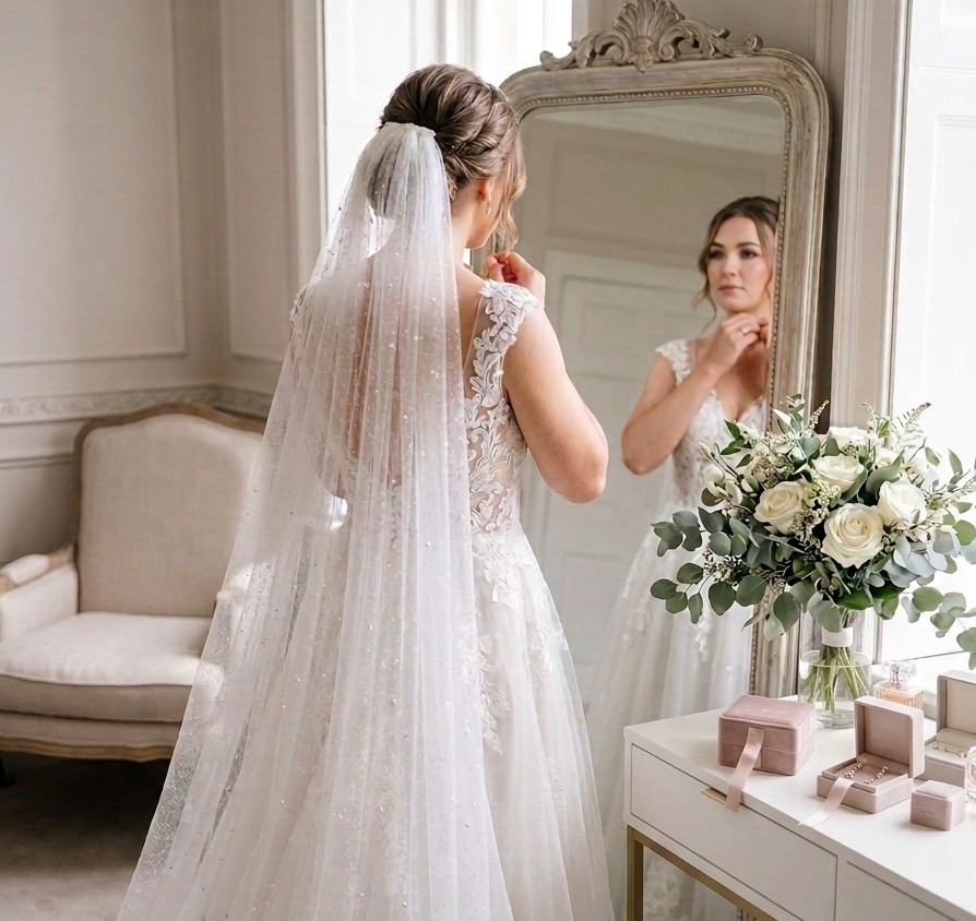Sparkle and Sustainability Are Glitter Veils Still In for 2026 Weddings